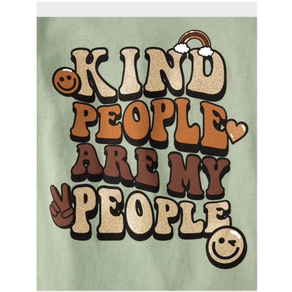 NWT The Children's Place Green 'Kind People' Graphic Tee